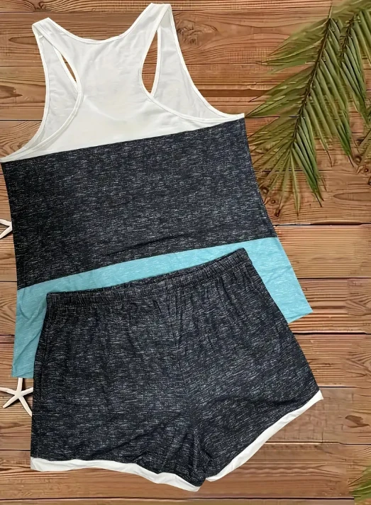 Sleeveless Top and Cotton Shorts Summer Set L 40 – photo 2